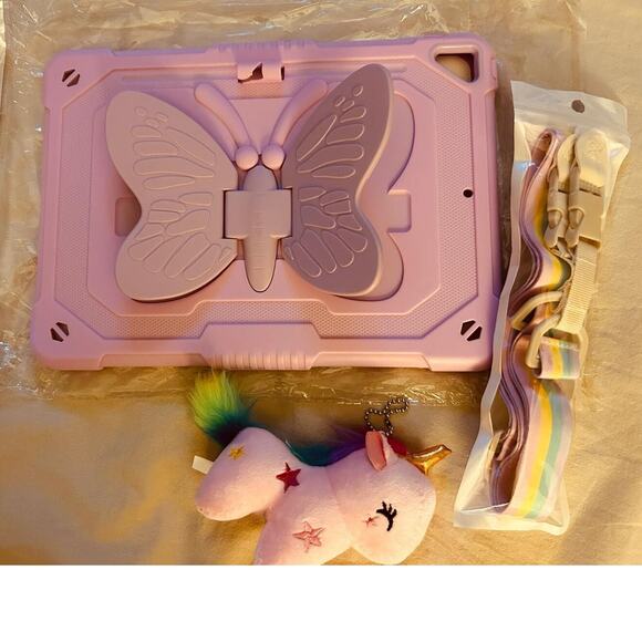 Butterfly Girls iPad Case w/ Strap & Kickstand | Fits 10.2 & Air 3 Models - Picture 9 of 9